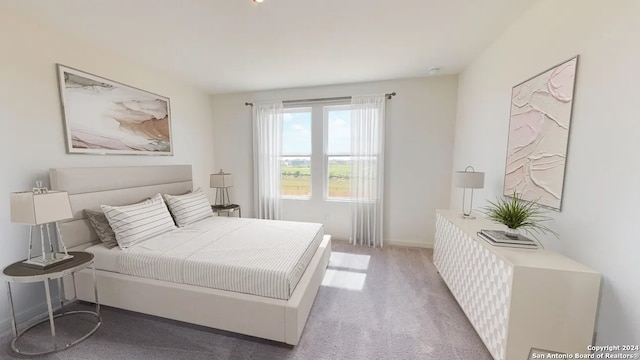 view of carpeted bedroom