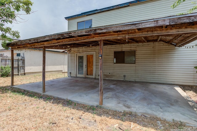 rear view of house with a patio area