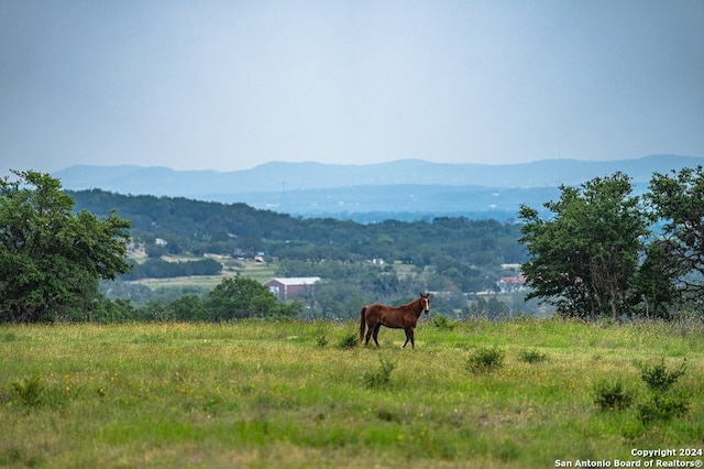 property view of mountains featuring a rural view