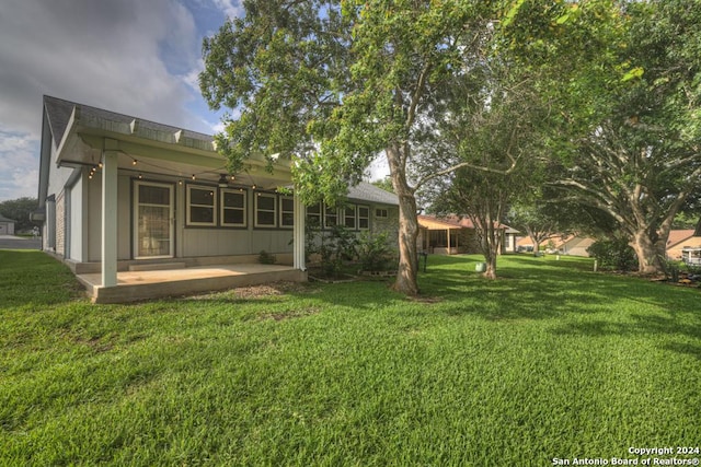 view of yard featuring a patio