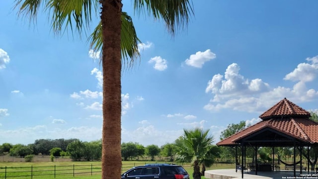 exterior space featuring a gazebo