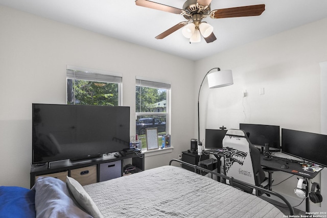 bedroom with ceiling fan