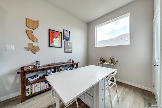 office featuring light hardwood / wood-style floors