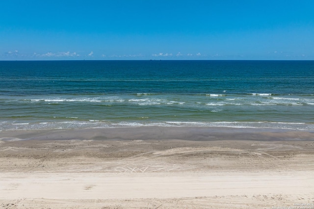 view of water feature featuring a view of the beach