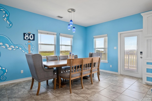 view of dining area