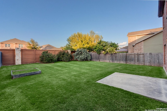 view of yard featuring a patio