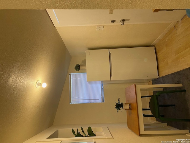 kitchen with white cabinetry