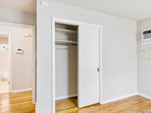 closet with a wall unit AC