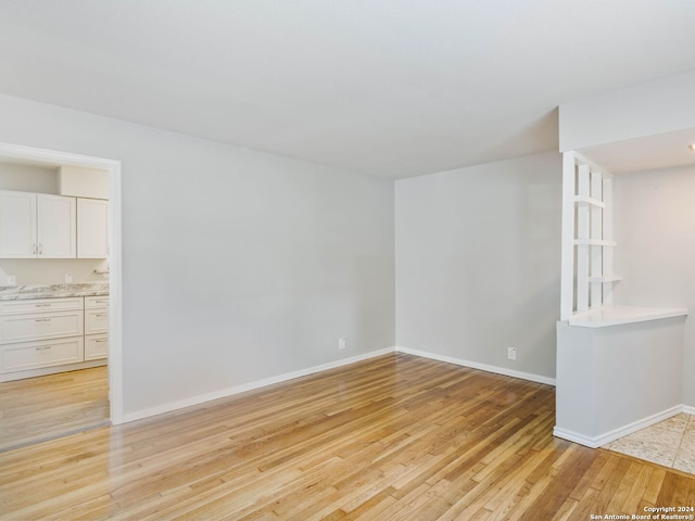 empty room featuring light hardwood / wood-style flooring