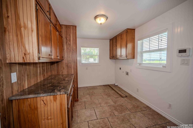 laundry room with cabinets, plenty of natural light, washer hookup, and hookup for an electric dryer