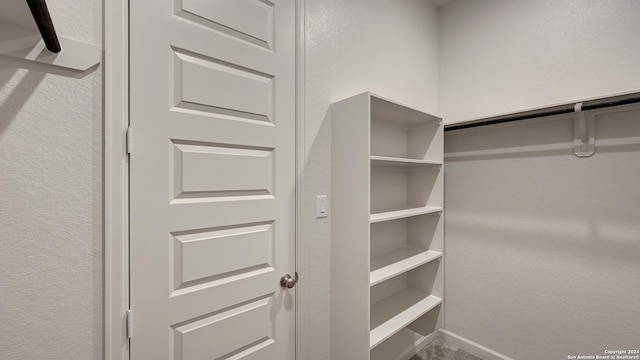 view of walk in closet