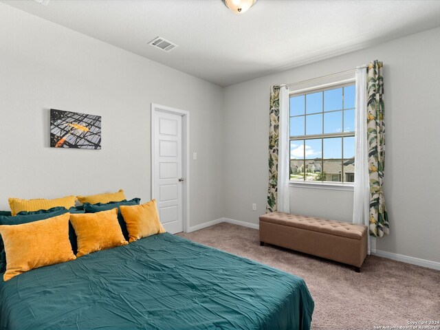 bedroom featuring carpet flooring