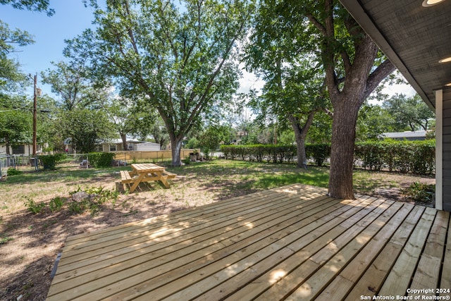 view of wooden terrace