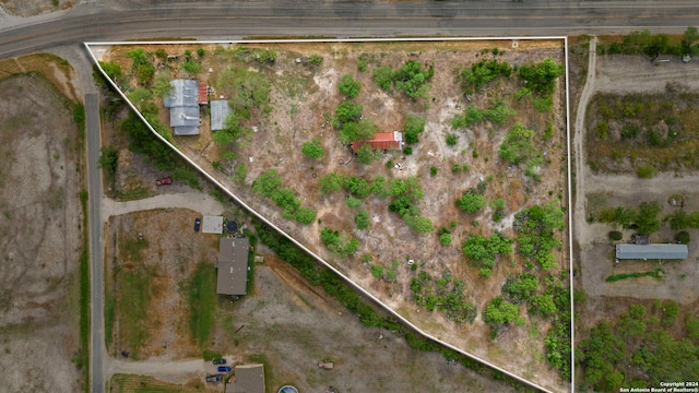 bird's eye view with a rural view