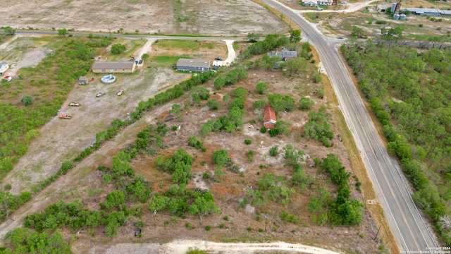 bird's eye view with a rural view