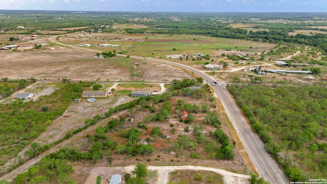 drone / aerial view featuring a rural view