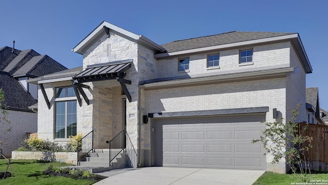 view of front facade featuring a garage