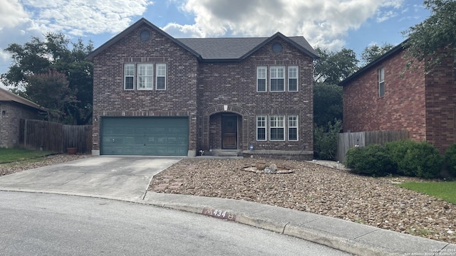 front of property featuring a garage