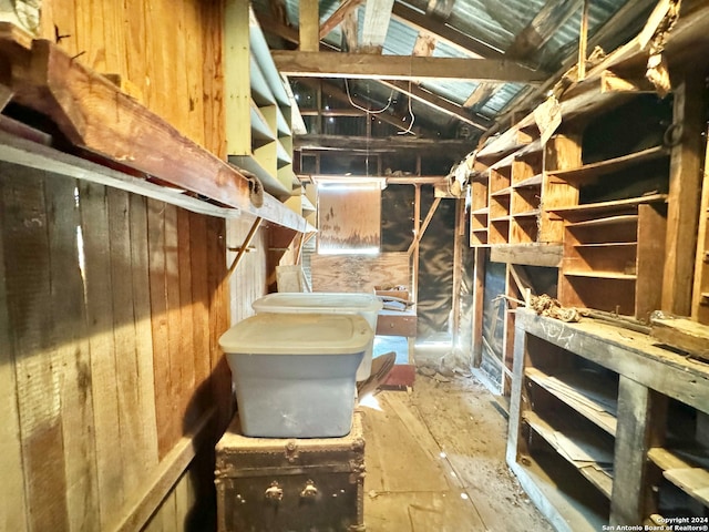 view of storage area