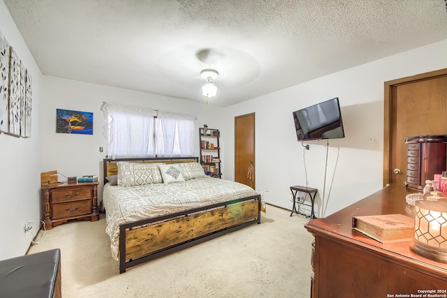 bedroom with a textured ceiling