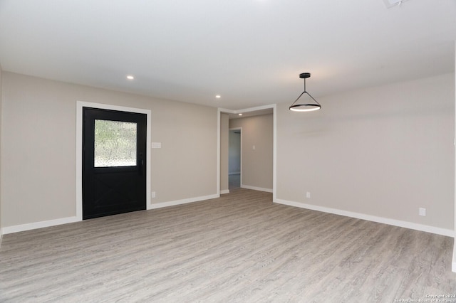 interior space featuring light hardwood / wood-style flooring