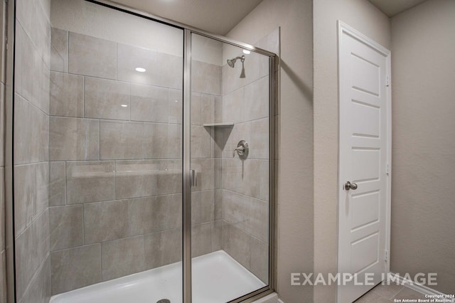 bathroom featuring walk in shower