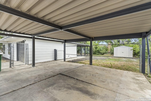 view of patio with a carport