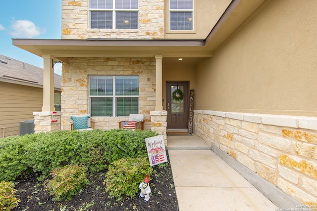 entrance to property with central AC