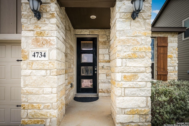 view of doorway to property