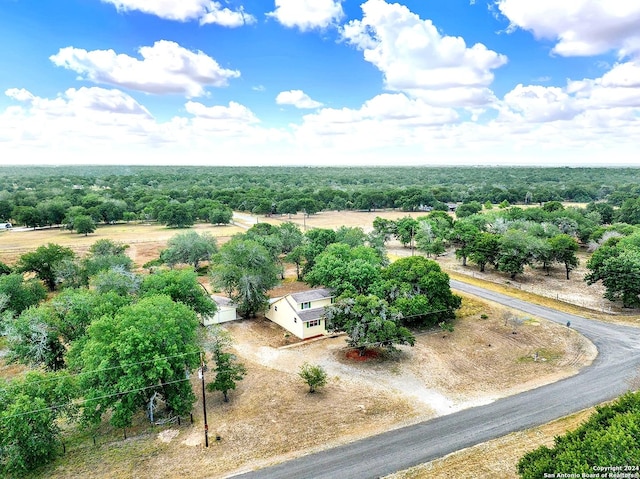 aerial view with a rural view