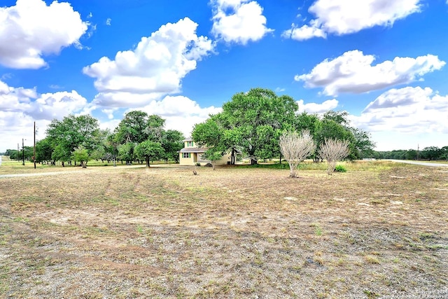 view of yard with a rural view