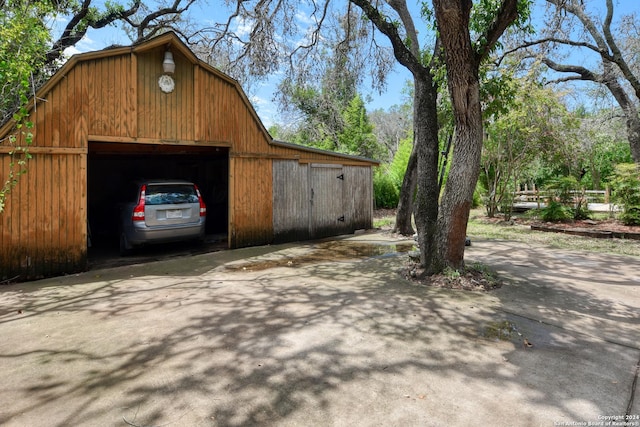 exterior space with an outdoor structure