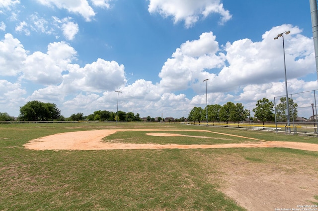 surrounding community with a yard and a rural view