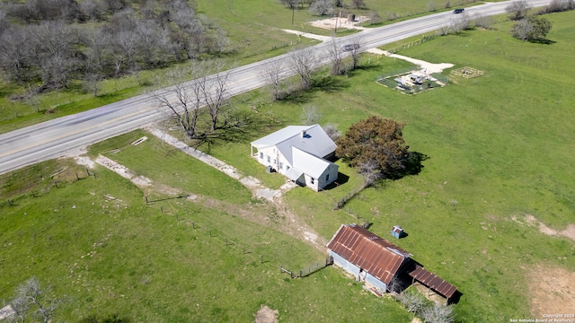 drone / aerial view with a rural view