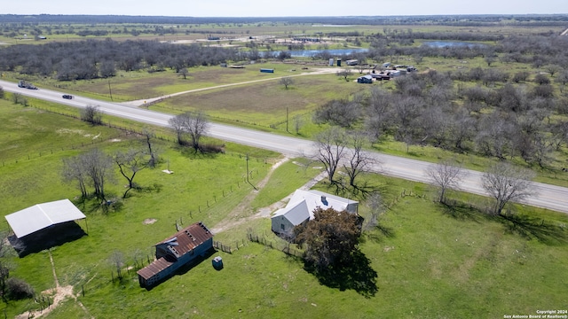 bird's eye view with a rural view