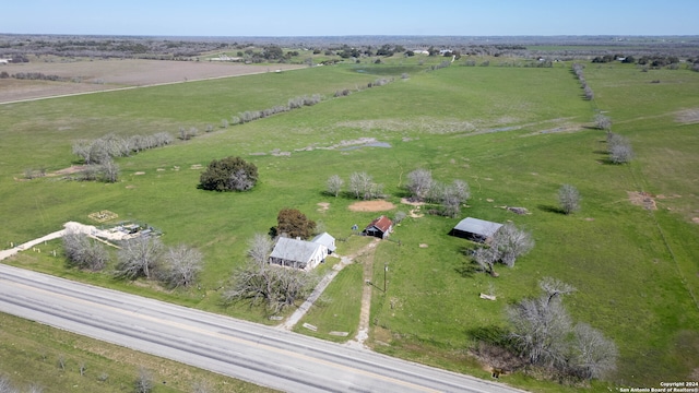 drone / aerial view featuring a rural view