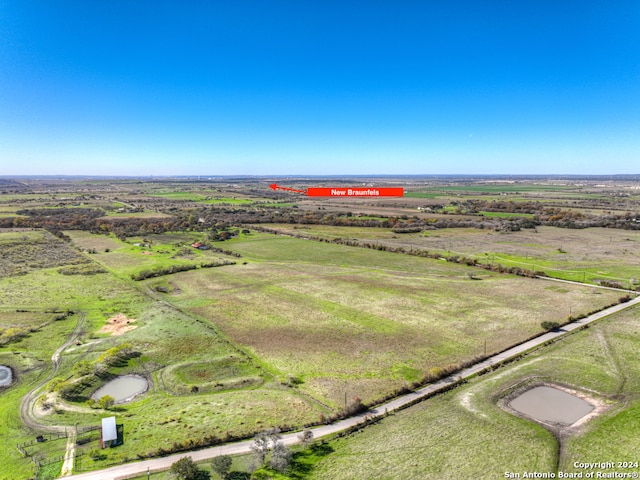 drone / aerial view with a rural view