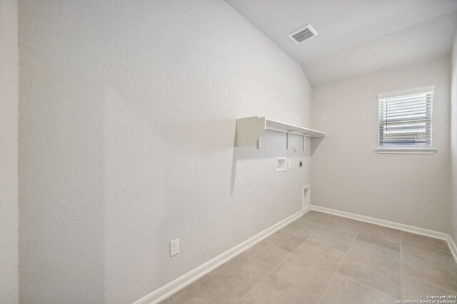 laundry area with washer hookup, gas dryer hookup, and hookup for an electric dryer