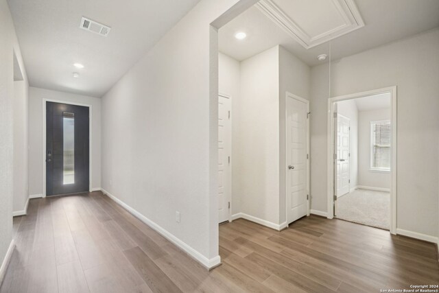 entryway featuring hardwood / wood-style floors