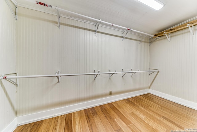 spacious closet featuring wood-type flooring