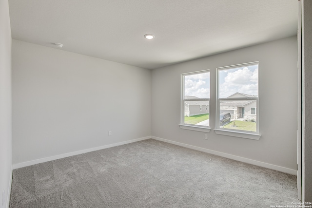 empty room featuring carpet flooring and plenty of natural light