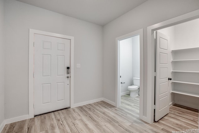 entrance foyer with light hardwood / wood-style flooring