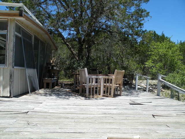 view of wooden terrace