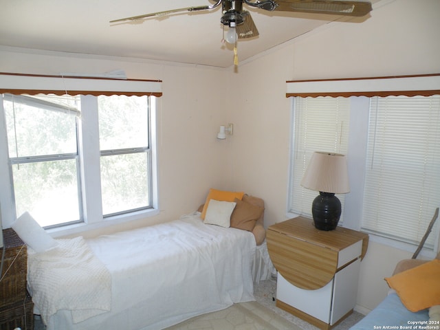 bedroom with ceiling fan