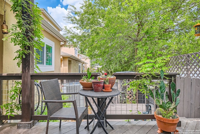 view of wooden deck