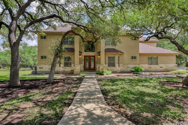 view of front of house featuring french doors