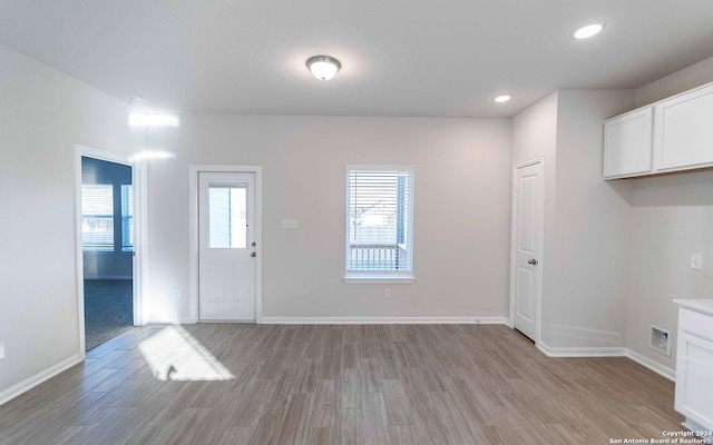 3569 Alto Stratus, New Braunfels, TX 78130 - foyer entrance with recessed lighting, light wood-style flooring, and baseboards