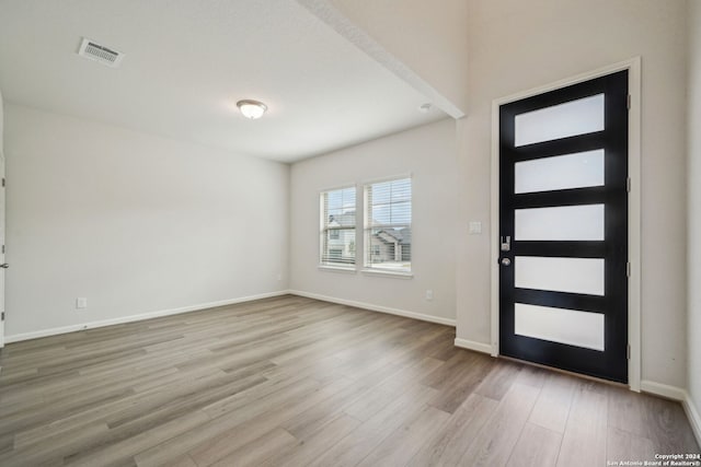 foyer featuring light wood-type flooring