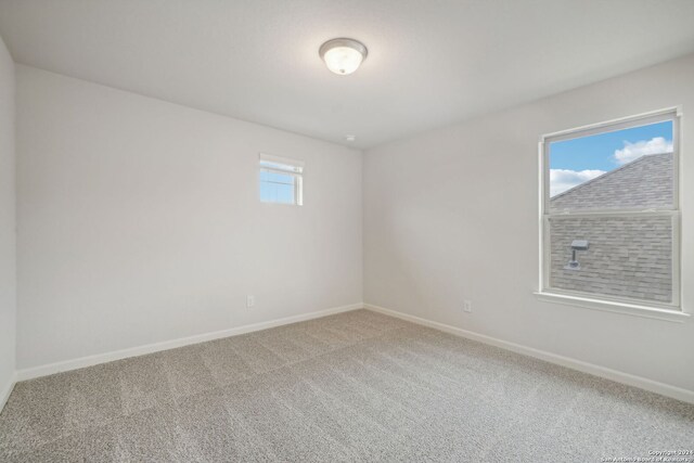 unfurnished room with a healthy amount of sunlight and carpet floors