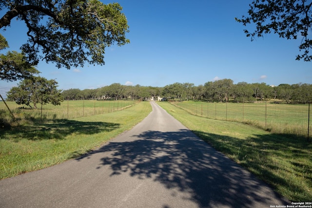 view of street featuring a rural view